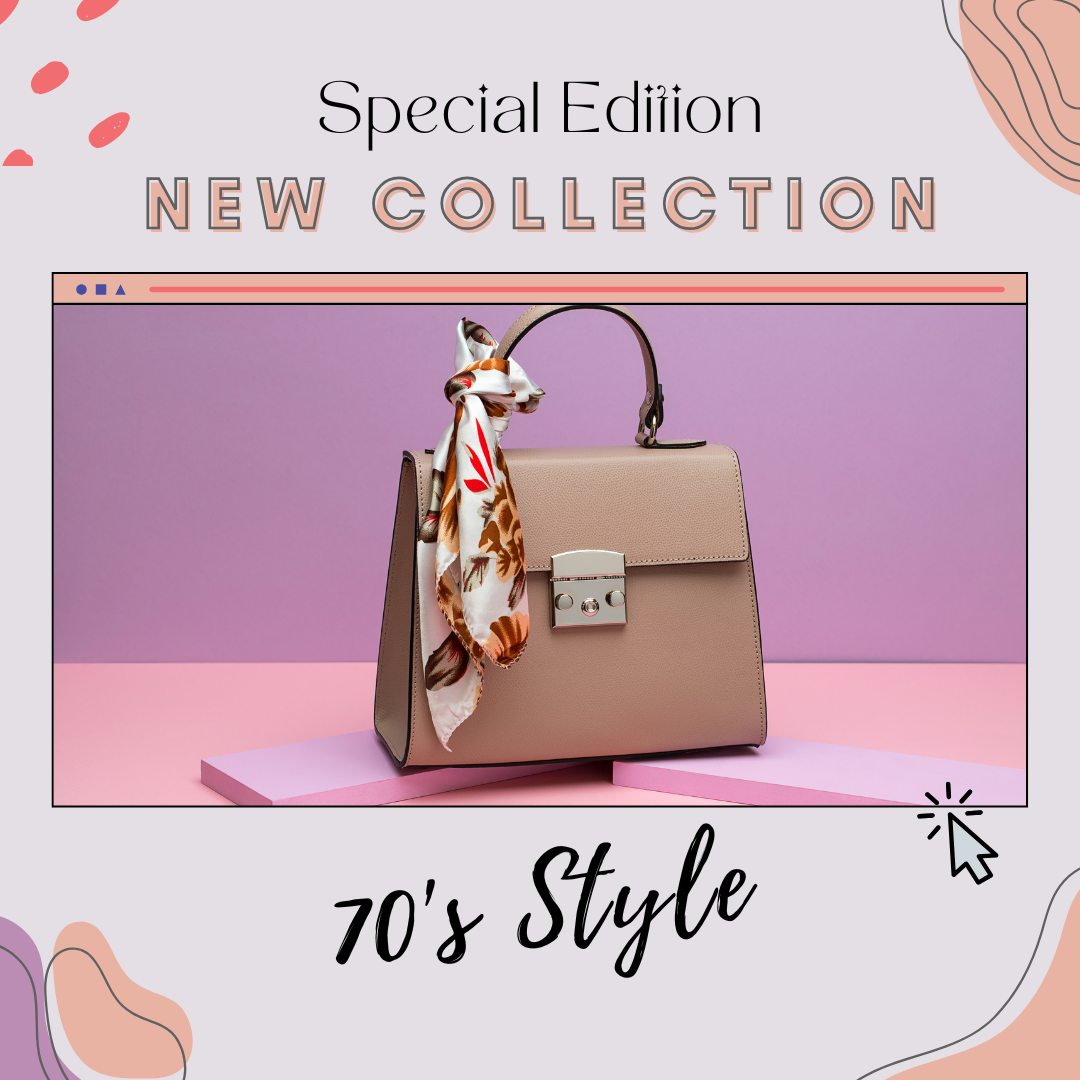 Pink Purple Retro Fashion Product Woman Purse Promotion - Insta Post